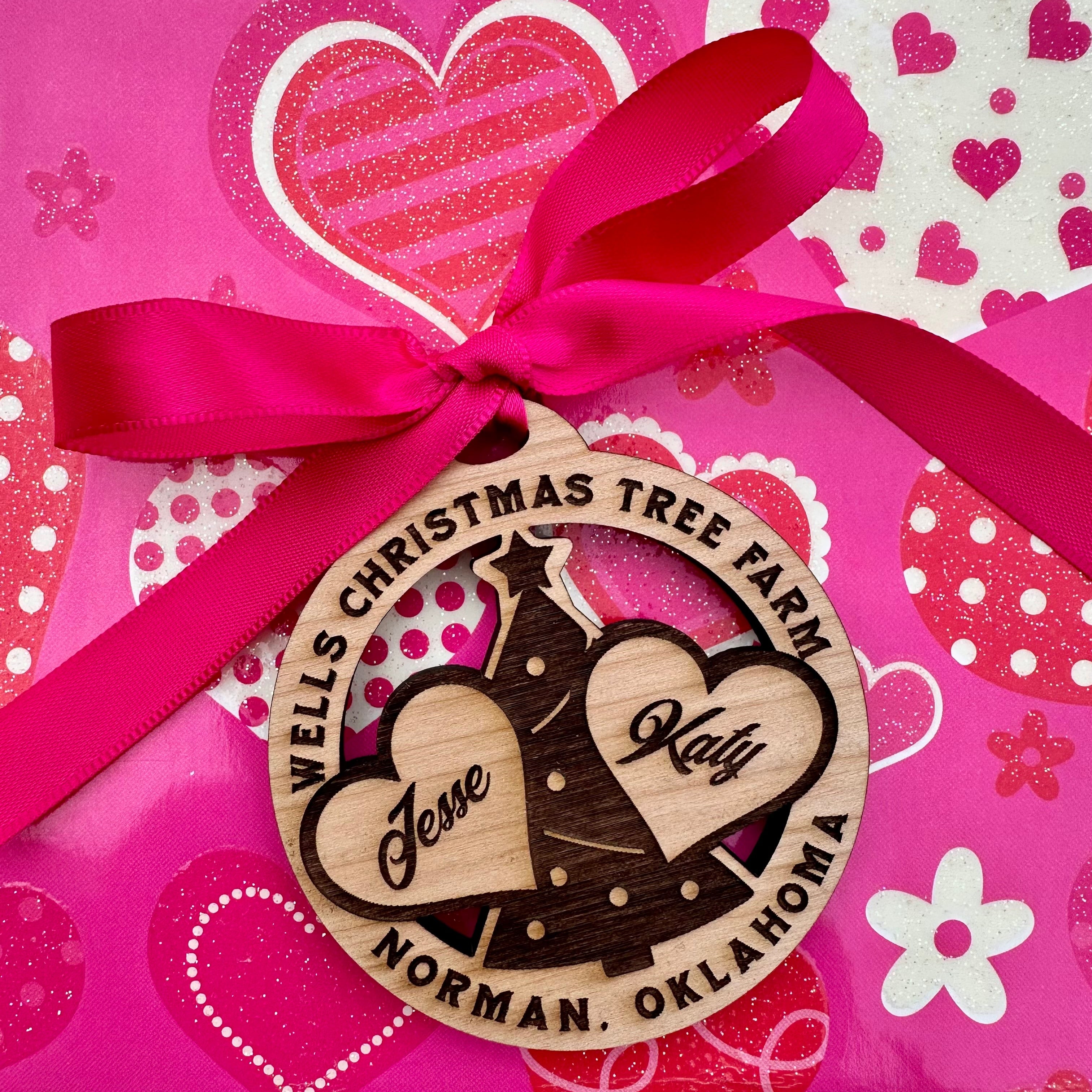 Hearts Personalized Ornament