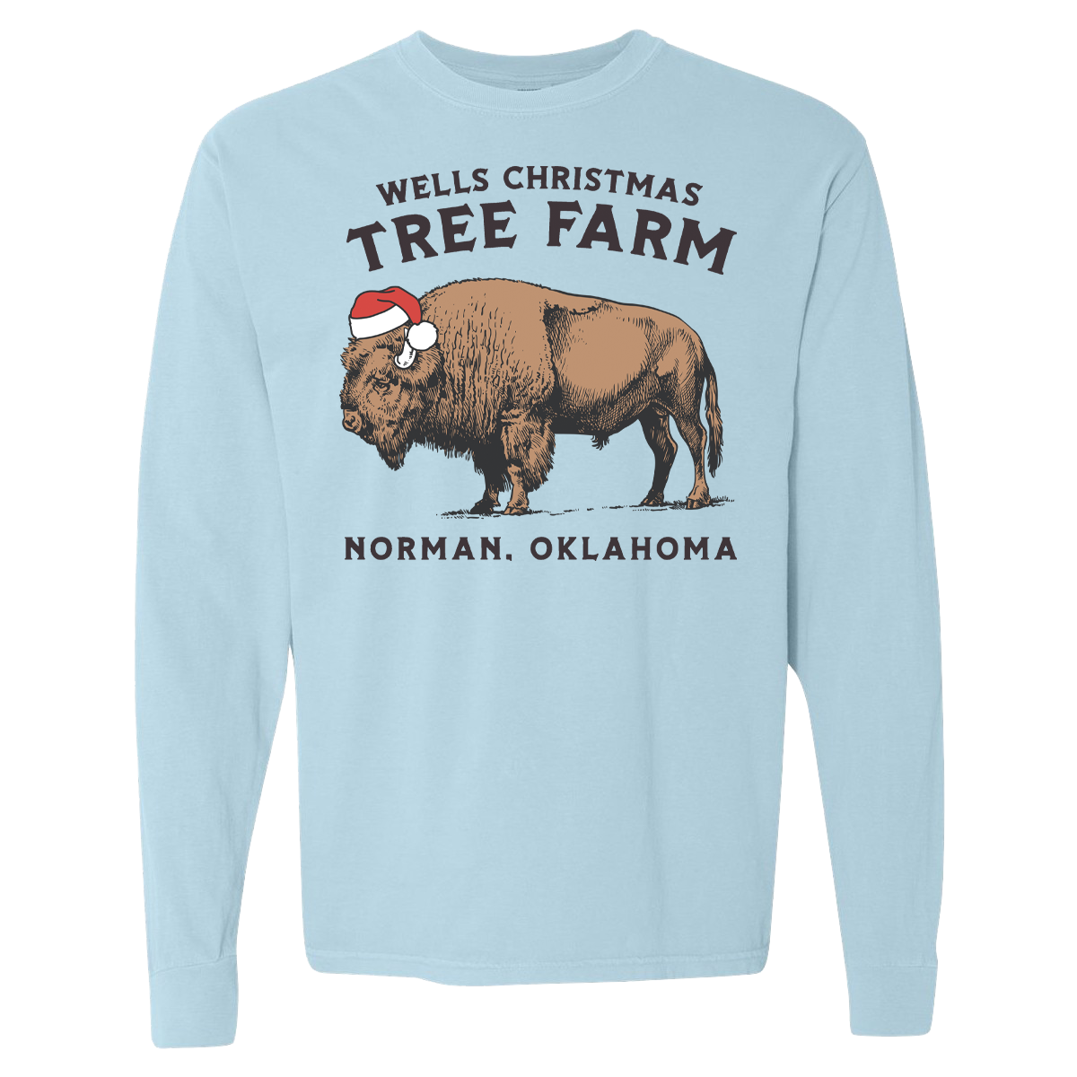 Bison Comfort Colors Long Sleeve – Wells Christmas Tree Farm