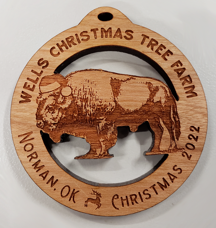 Wells Family Wooden Ornaments - 1.75"