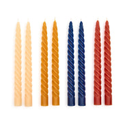 Twist Taper Candle Set, Yellow