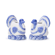Handpainted Turkey Candle Holders-(chipped on beak)