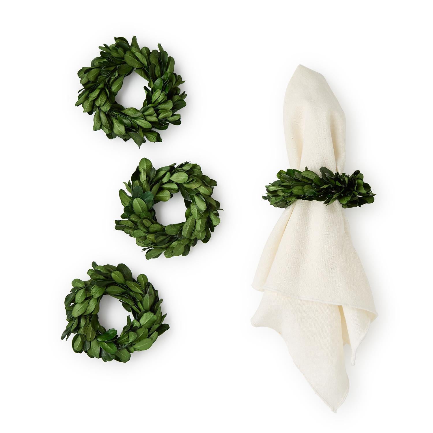 Boxwood Napkin Rings