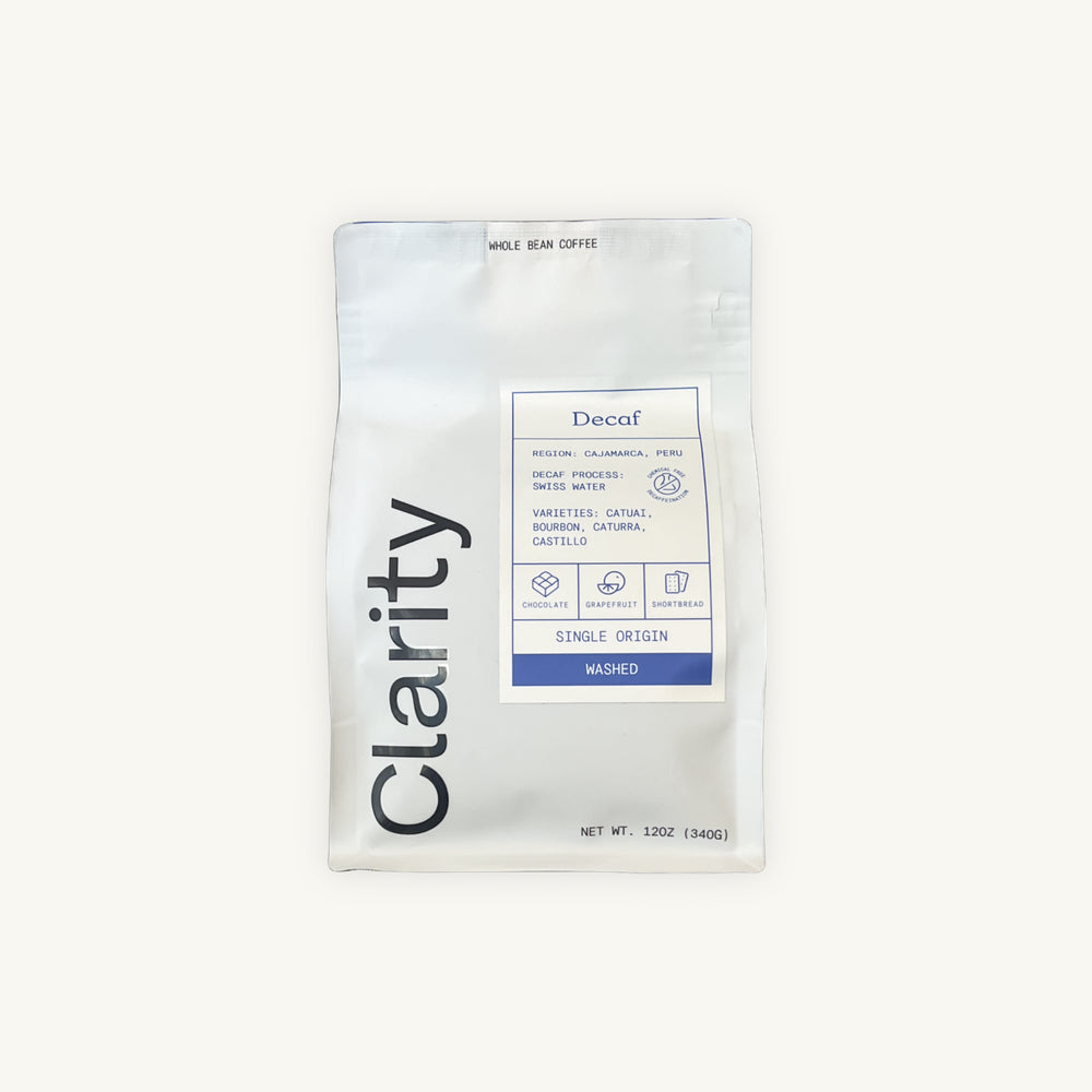 Decaf Clarity Coffee, 12oz Whole Bean—Peru