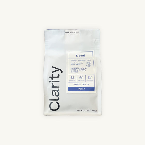 Decaf Clarity Coffee, 12oz Whole Bean—Peru