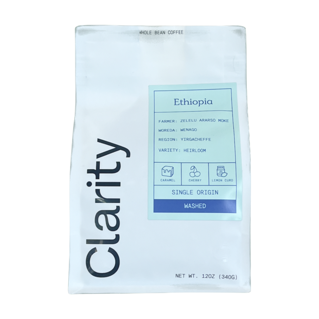 Clarity Coffee, 12oz Whole Bean—Ethiopia Zelelu Ararso Moke