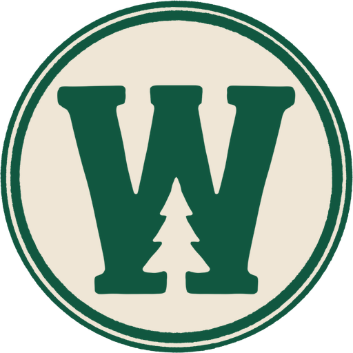 Wells Christmas Tree Farm Heritage W, PANTONE 343C green on cream