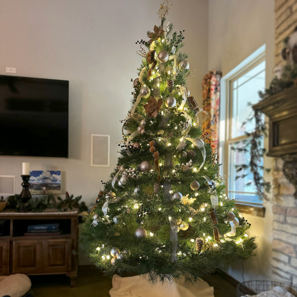 Decorated Virginia Pine Christmas Tree