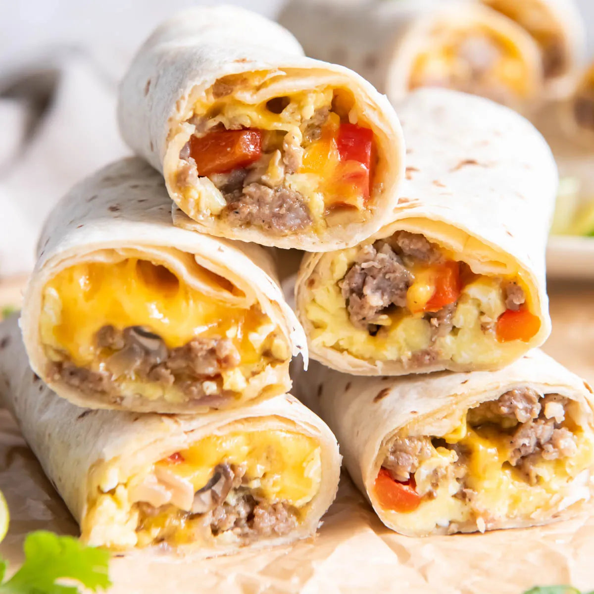 Bacon or Sausage Breakfast Burrito